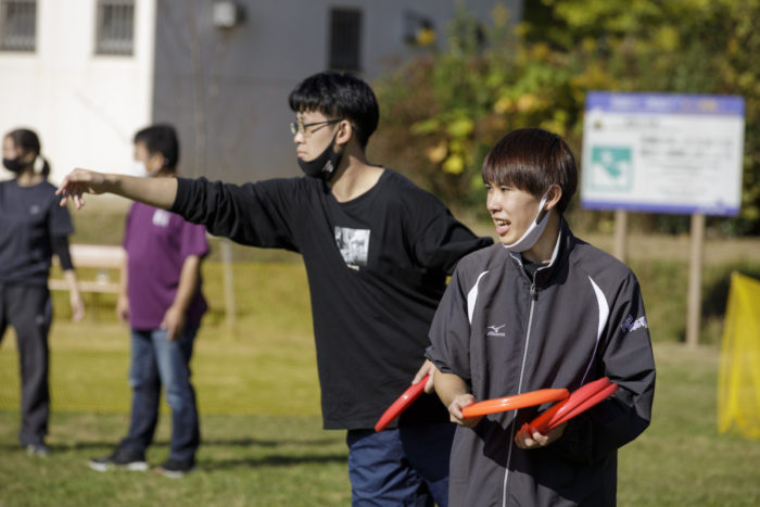 フリスビーの投げ方練習②